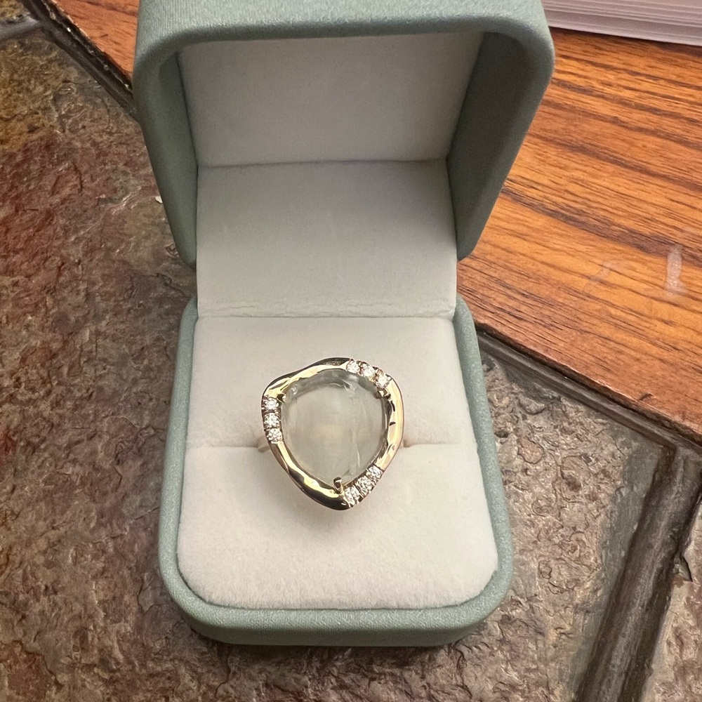 Glamorous Gold And Silver Statement Ring - image 3